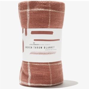 Little Korboose Woven Throw Blanket in Rust color